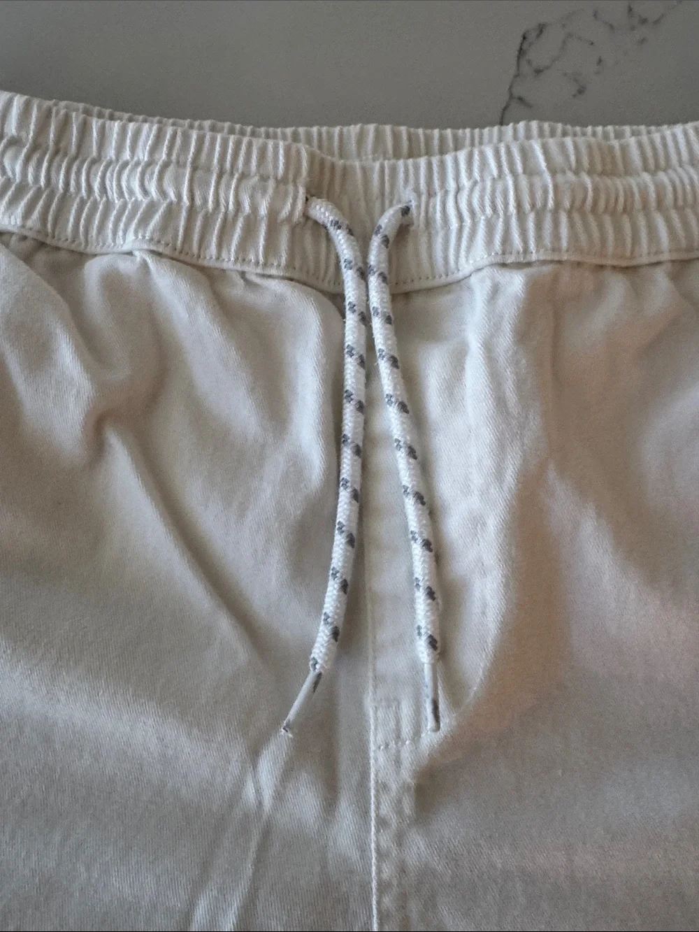 Boys size 10/12 class club white shorts with elastic waist
